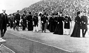 Spectators Collection: Royal Procession across Stadium, 1906 Olympic Games