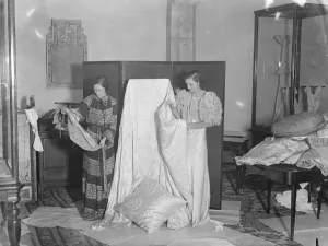 Royal School of Needlework prepares for exhibition to be opened by Duchess of York
