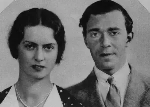 Royal sweethearts. The first photograph of Prince Gustav Adolf of Sweden with his