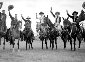 The Royal tour of Canada and the USA by King George VI and Queen Elizabeth, 1939 Cowboys