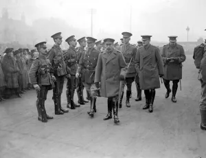Nineteen Tens Prints: Royal Visit to Lincoln. Inspecting Guards of Honour of Lincolnshire Volunteer Regiment