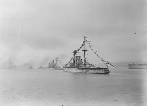 Battleship Prints: Royal visit to Scotland A photograph taken from the Royal Yacht Victoria and Albert