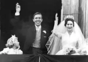 Royal Wedding Day. One of the bridesmaids looks a little puzzled at the sight of