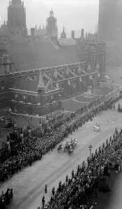 Royal Wedding. H. R. H Princess Elizabeth and Duke of Edinburgh. The wedding procession