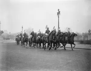 Royal Wedding Rehearsal Household Cavalry passing down the Mall, London 21 February