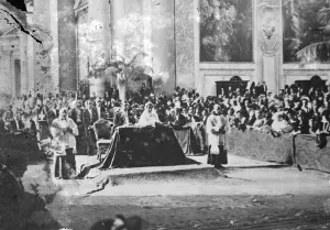 Royal wedding in Rome. Wedding of Infante Don Juan and Princess Marie Mercedes