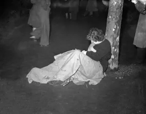 Spectator Prints: Royal Wedding. A young lady fat asleep in the Mall, picture taken at midnight. 20