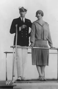 Royalty on the Blue Danube. Prince Nicholas and Crown Princess of Romania photographed