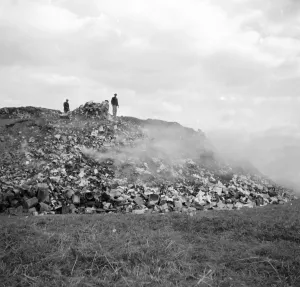 Rubbish dump at Ruxley Corner, Kent. 10 October 1936