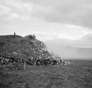 Rubbish dump at Ruxley Corner, Kent. 10 October 1936