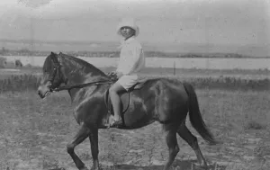 Romania Prints: Rumanias ruler rides out. King Michael taking his morning constitutional. 9