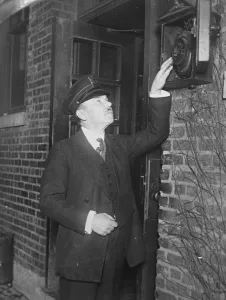 Former Russian General as a watchman. Gen George Tcheslewsky, who was for some