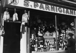 Stock Photography Prints: S. Parmiciani and Italian produce store at 8 Old Compton Street, Soho, London, England