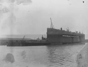 To salvage German warships at Scapa Flow Surrendered German submarine dock, converted