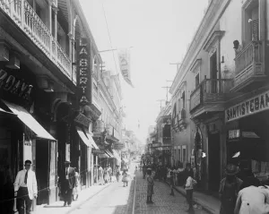 San Juan, Puerto Rico. Main business thoroughfare. 17 September 1928