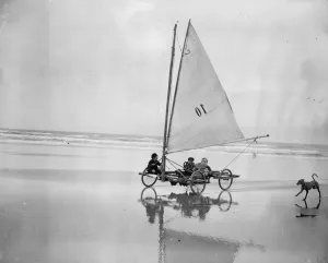 Framed Print : Sand Yachting at Ostend 20 August 1923 Framed Print : Sand Yachting at Ostend 20 August 1923