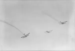 Saturdays Great Air Force Pageant at Hendon Two giant Handley Pages on a bombing