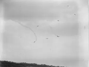 Air And Flying Machine Prints: Saturdays Great Air Force Pageant at Hendon Sopwith machines attacking 2 July 1921