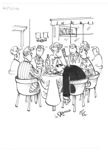 Prints of Sax Usually paying little or no attention to political correctness, Sax cartoons are often saucy and irreverent, often a sly look at gender relations, marriage, men, women, drinking, restaurants Cartoons By Sax Prints: Sax Usually paying little or no attention to political correctness