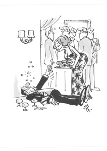 Prints of Sax Usually paying little or no attention to political correctness, Sax cartoons are often saucy and irreverent, often a sly look at gender relations, marriage, men, women, drinking, restaurants Cartoons By Sax Prints: Sax Usually paying little or no attention to political correctness