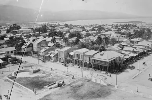 Aerial View Prints: Scene of Americas little war. A birdseye view of Port Au Prince, Haiti