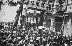 Scene of Americas little war. A view of Port Au Prince outside the Grand
