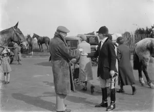 Riding Boots Prints: A scene at a hunt meet. 1935