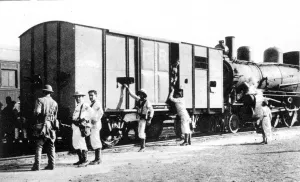 Scenes of Distruction at Jerusalem; and British Forces Restoring Order. An armoured
