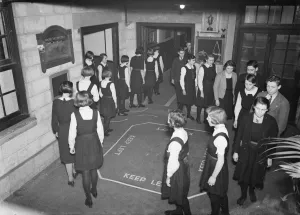 School children learn traffic regulations at a school in Swanscombe, Kent