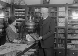 Scottish MP opens the new home of the needlewoman. Lt Gen Sir Aylmer Hunter Watson
