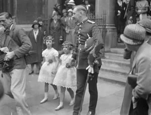 Scottish wedding in London. The marriage of Captain Walter Scott, Royal Corps of Signals