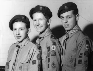Trio Prints: Three Scouts from Kent have received their Queens Scout Badges - l-r Trevor Marsh