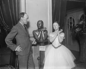 Sculptors bust of famous dancer. Mr Frank Dobson, the sculptor, has completed
