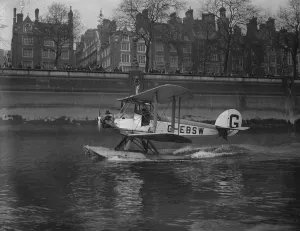 Seaplane, No G-EBSW Blackburn Bluebird Flying to luncheon