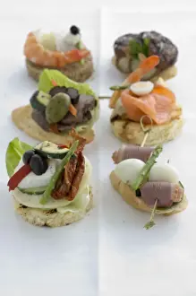 Open Prints: Selection of attractive canapes credit: Marie-Louise Avery / thePictureKitchen