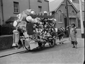 Shop Prints: Selling pots and pans in Devon. 1935