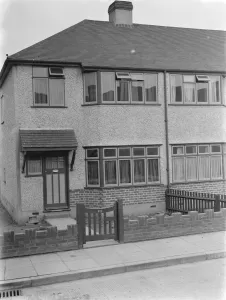 Semi detached houses on Savoy Road in Dartford, Kent. 1939