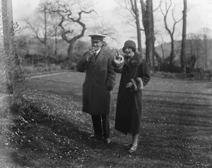 Senatore Marconis visit to Cornwall. Senatore Marconi and Miss Elizabeth Paynter