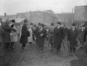 Sensational Grand National. King Amanullah walking to the paddock. 30 March 1928 King
