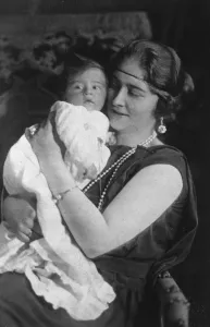 Serbias future queen Queen Marie of Yugoslavia with her infant son. 20 December
