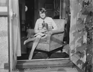 Shingled Orator to go to the US. Miss Margery Sharp, the British author. 19