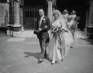 Wedding Inspiration Prints: Shipping Magnates heir weds. Hon A M Weir and Miss Iris B Vincent, at St Margaret s