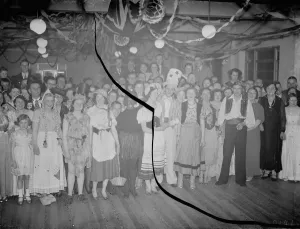 Fancy Dress Prints: The Sidcup Postmens Carnival dance. 1938