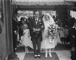 Sir Arthur and Lady Blakes son Weds The marriage between Mr R A Blake and Miss