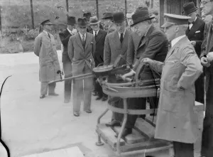 Sir Howard Kingsley Wood, the Secretary of State for Air, visiting the Vickers