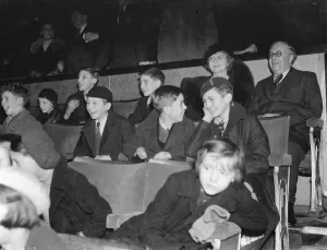 Cinema Prints: Sir Kingsley and Lady Wood at the poor childrens film showing at Regal Cinema in Sidcup