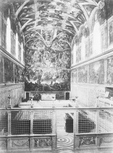 Sistine Chapel in the Vatican reported to be in danger of subsidence. A striking