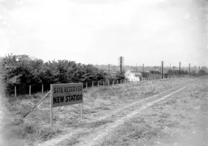 Site for New Station, Hoarding, Bexley, Kent. 1934