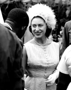 A Smiling Princess Margaret, is greeted on arrival at Montego Bay, Jamaica, by the Mayor