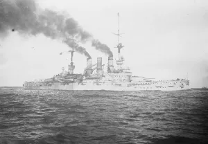 Germany Prints: SMS Hannover was the second of five Deutschland-class pre-dreadnoughts of the German